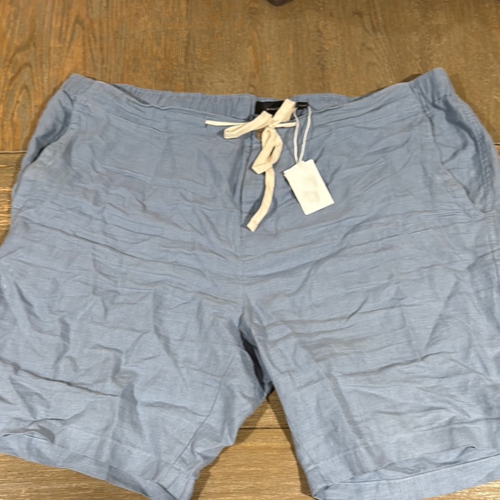 Vince - NWt Men’s Lightweight Hemp Flat Front Shorts Relaxed Fit Blue XXL $40